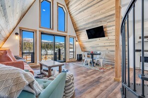 Living area - A-Frame, Pikes Peak View, Hot-tub, No Cleaning Fee
(Cripple Creek)