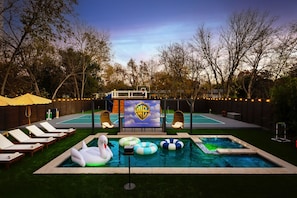 Piscina externa, piscina aquecida