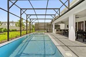 Et oppvarmet basseng