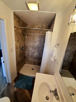 Hair dryer, towels