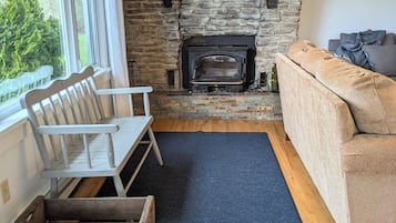 Smart-TV, Kamin, Bücher