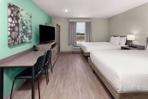 Suite, 2 queensize-senger | Skrivebord, skrivebord for bærbar PC, wi-fi (inkludert) og sengetøy