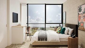 Hotel King Studio | Individually furnished, desk, soundproofing, rollaway beds