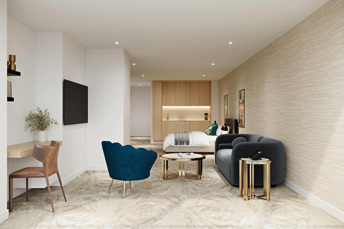 Accessible Queen Room | Individually furnished, desk, soundproofing, rollaway beds