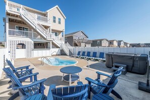 Terrace/patio - 400ft to Beach! Ocean Views! Dogs Ok! Pool,Hot Tub (Kitty Hawk)
