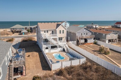 400ft to Beach! Ocean Views! Dogs Ok! Pool,Hot Tub