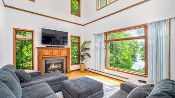 Chimenea y tenis de mesa