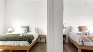 2 habitaciones, escritorio, wifi gratis y ropa de cama