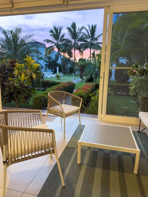 Terrace/patio - Charming 2BR Beachfront Escape (Las Terrenas)