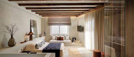 Luxury-Studiosuite | Hochwertige Bettwaren, Zimmersafe, Verdunkelungsvorhänge
