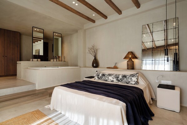 Luksus-studiosuite | Sengetøy av topp kvalitet, safe på rommet og blendingsgardiner