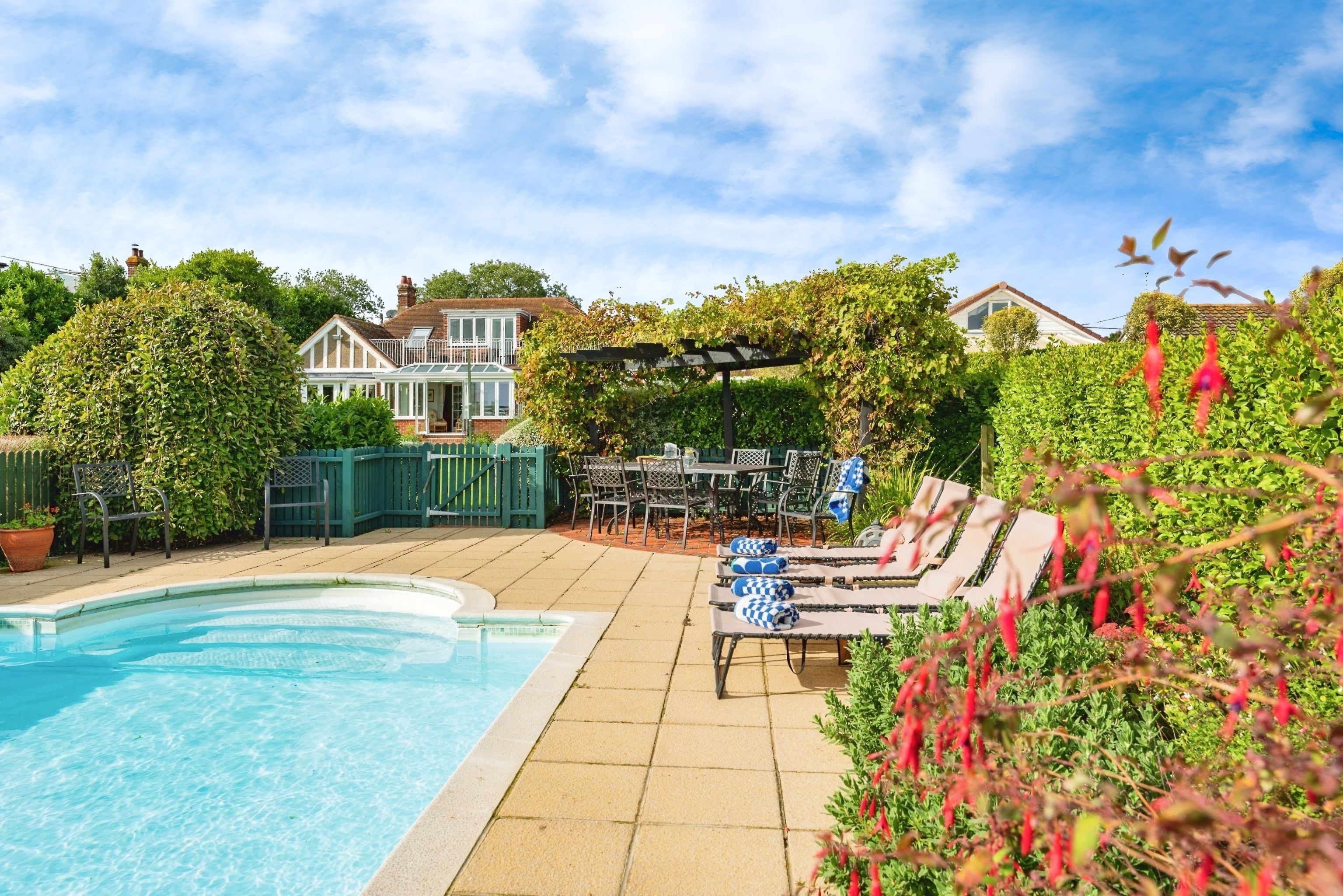 A heated pool
