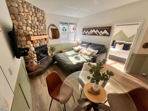 1 bedroom, iron/ironing board, travel crib, WiFi