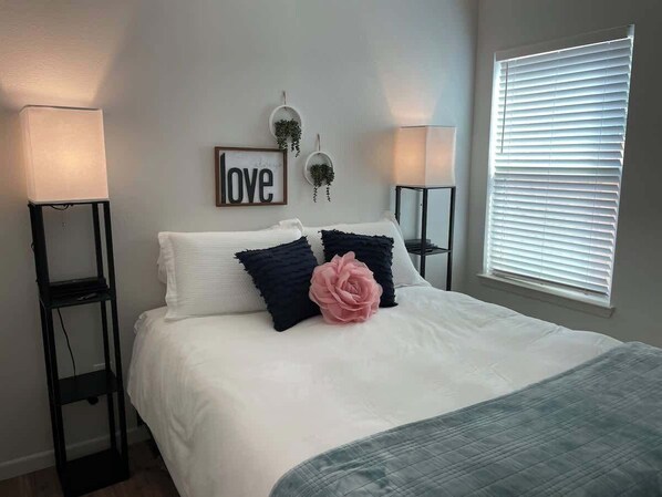 3 bedrooms, iron/ironing board, travel cot, WiFi