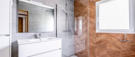 Shower, hair dryer