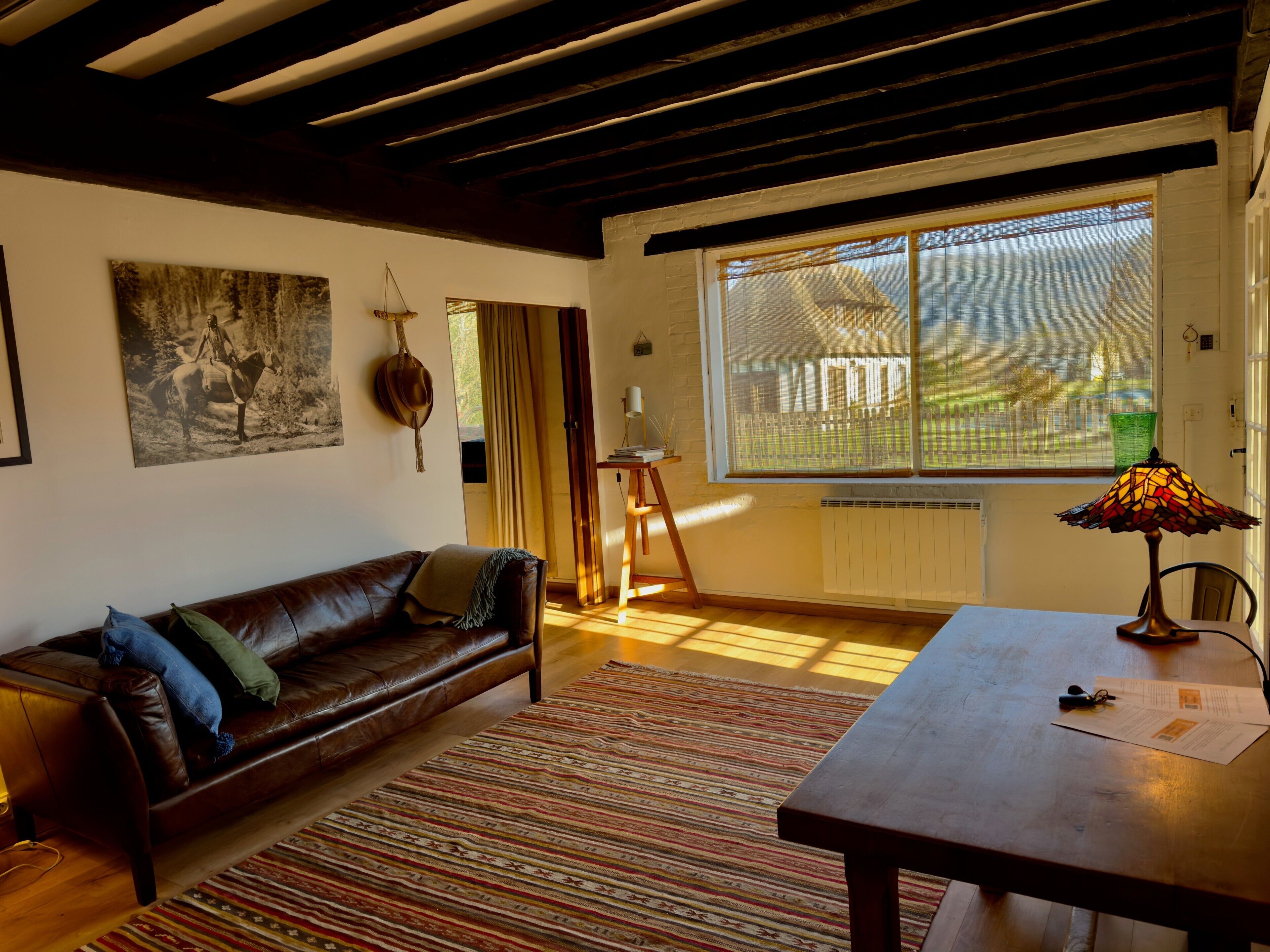 Televisión, chimenea