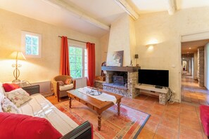 TV, fireplace, table tennis