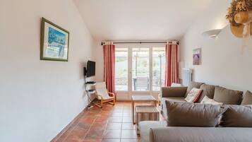 Televisión, reproductor de DVD y tenis de mesa