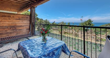 Ferme 'Amandolo - Palmenti' avec vue sur la mer, Wi-Fi et climatisation