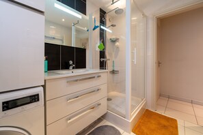 Shower, hair dryer