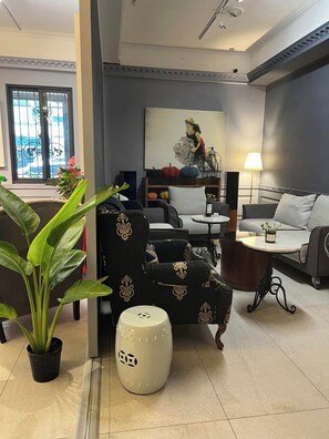 Sitteområde i lobbyen