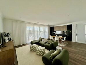 Living area - This stylish place to stay is perfect, elegantly finished with ample space. (Catherine Hill Bay)