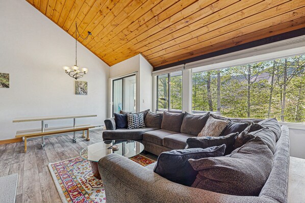 TV, fireplace, DVD player, foosball