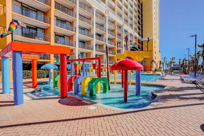 Indoor pool - Bright beachfront condo with hot tub, pools, and balcony views of the ocean! (Myrtle Beach)