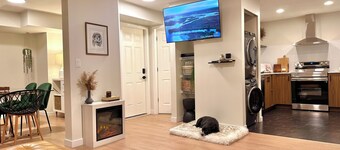 Spacious & bright 2 bedroom suite with full kitchen and in-suite laundry! 