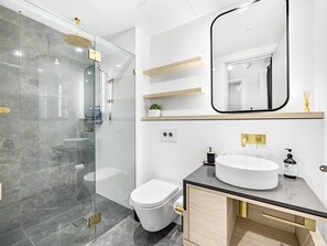 Hiustenkuivaaja, pyyhkeet, saippua, sampoo