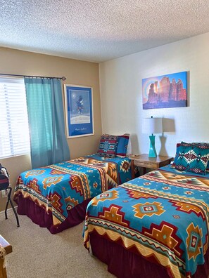 2 bedrooms, iron/ironing board, travel crib, free WiFi