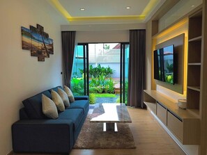 Villa, 2 Bedrooms, Poolside | 2 bedrooms, desk, laptop workspace, free WiFi