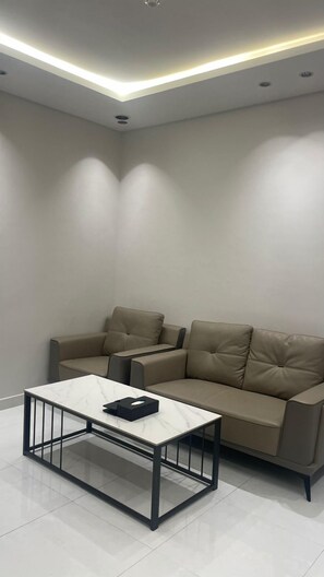 En 65-tommers TV med Parabol-TV