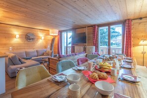Comfort Apartment, Non Smoking, Mountain View | Living area - Chalet Alpe Two 1850 M - Alpe d'Huez  (Huez)