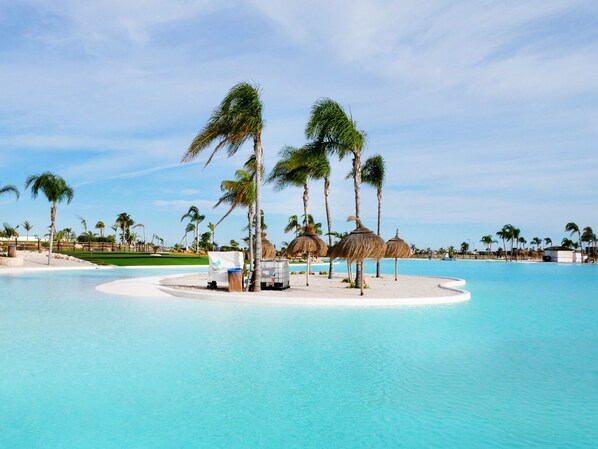 Outdoor pool, a heated pool