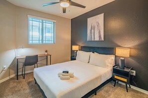 2 bedrooms, iron/ironing board, WiFi, bed sheets