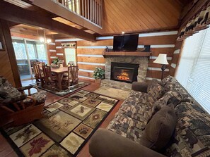 TV connectée, cheminée