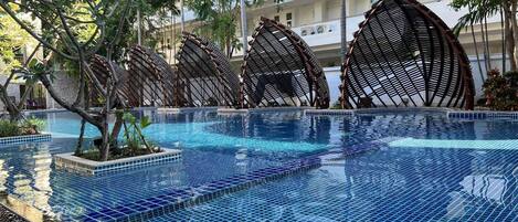 Apartment, 1 Bedroom, Accessible, Balcony | Pool | Outdoor pool