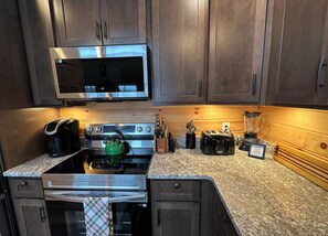 Fridge, microwave, oven, stovetop - Get Ready for 4 Wheeler Season! Brand New Cabin with Central AC - Great Views! (Colebrook)