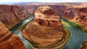 A canyon with a river running through it. - Quarter Horse Inn - OrchidRoom | Historic Log Inn | Fireplace | Walk to Downtown & Rail Station (Flagstaff)