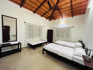 Family Villa, 4 Bedrooms, Balcony, City View | Bed sheets