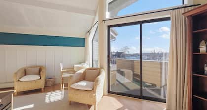 Water View | Bright & Modern | Downtown Charlevoix | Indoor/Outdoor Pool