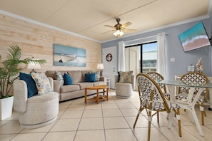 Condo, Multiple Beds, Balcony, Partial Ocean View (Sugar Beach 223) | Living area