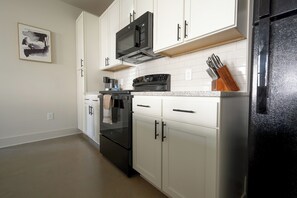 Fridge, dining tables