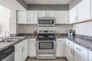 Fridge, dining tables