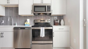 Fridge, dining tables