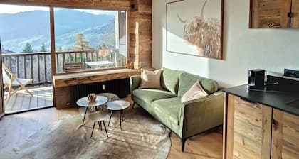 New apartment in Megève - Mont d'Arbois (cable car 3 min walk) with view