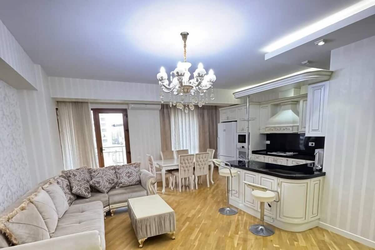 Deluxe-Apartment, Stadtblick | Wohnbereich