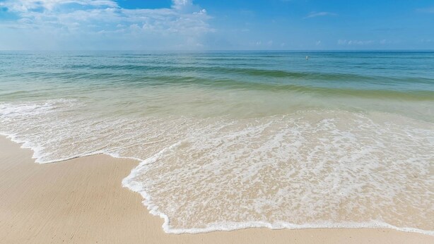 A beach with clear water and a sandy shore. - 2 Bedroom Gulf  Front Located in Gulf Shores (Gulf Shores)
