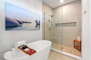 Hair dryer, towels